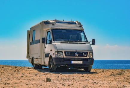 Wohnmobil am Sandstrand